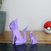 Low Poly 3D Printed Espeon Figurine - Retro Pokemon Model - The 3D Print Smiths